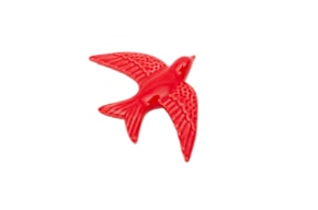 SWALLOW 15.5X11X3.5CM RED