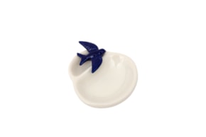 PLATE OLIVE & SEAGULL BLUE 14X14X3CM