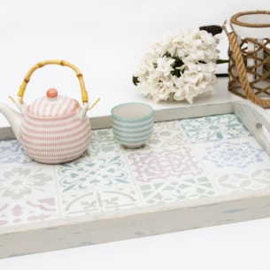 Tabuleiro em tons pastel