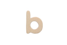 LETTER B 2CM WOOD