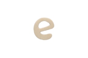 LETTER E 2CM WOOD