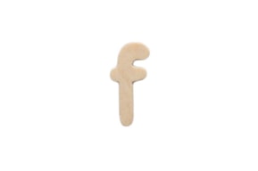 LETTER F 2CM WOOD
