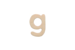LETTER G 2CM WOOD