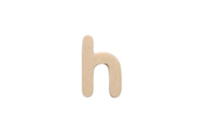 LETTER H 2CM  WOOD