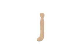 LETTER J 2CM   WOOD