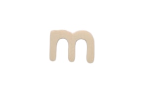 LETTER M 2CM WOOD