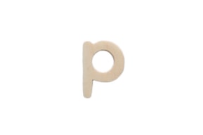 LETTER P 2CM WOOD