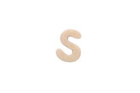 LETTER S 2CM  WOOD