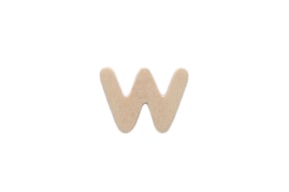 LETTER W 2CM  WOOD