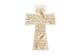SET 12 CROSSES 15x10x0.3CM POPLAR WOOD