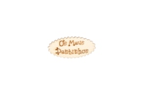 SET 12 PLAQUES  OS MEUS DENTINHOS 4.6x2.1x0.3CM  POPLAR WOOD