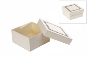 BOX W/LACED LID 16X16X8CM