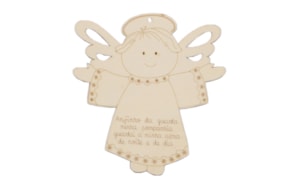 SET 2 GUARDIAN ANGELS 15x16x0.3CM POPLAR WOOD