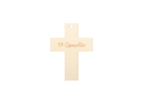 SET 12 CROSSES 6x4.5x0.3CM "1ª COMUNHAO" POPLAR WOOD