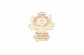 SET 12 ANGELS 8x7.2X0.3CM POPLAR WOOD