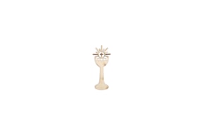SET 12 WINE GLASSES 8x3.2x0.3CM POPLAR WOOD