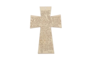 SET 6 CROSSES W/CREDO 15x10.2x0.3CM POPLAR WOOD