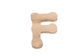 SET 10 LETTERS F 4.9X7X0.6CM POPLAR WOOD