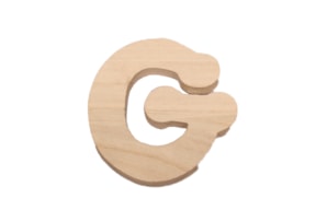 SET 10 LETTERS G 6.7X7X0.6CM POPLAR WOOD