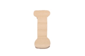 SET 10 LETTERS I 2.7X7X0.6CM POPLAR WOOD
