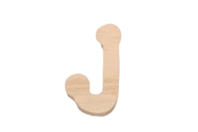 SET 10 LETTERS J 3.8X7X0.6CM POPLAR WOOD