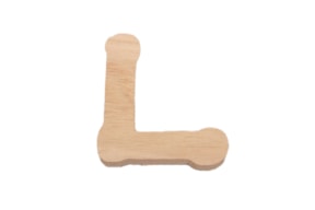 SET 10 LETTERS L 6.1X7X0.6CM POPLAR WOOD