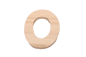 SET 10 LETTERS O 5.9X7X0.6CM  POPLAR WOOD