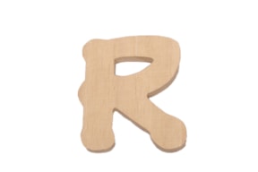 SET 10 LETTERS R 6.6X7X0.6CM POPLAR WOOD