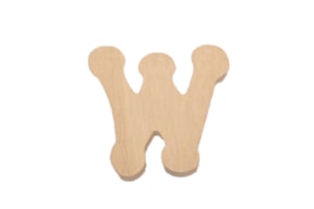 SET 10 LETTERS W 6.4X7X0.6CM POPLAR WOOD