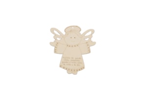 SET 12 GUARDIAN ANGELS 7.4X8X0.3CM POPLAR WOOD