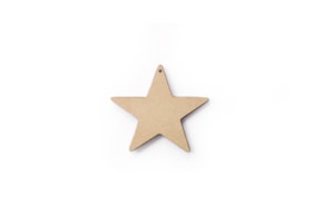SET 12 STARS 6.8X6.3X0.3CM MDF