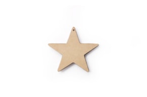 SET 12 STARS 9X8.4X0.3CM  MDF