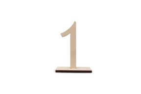 NUMBER 1 W/BASE 3.2X10X0.5CM MDF