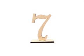 NUMBER 7 W/BASE 7.2X10X0.5CM MDF