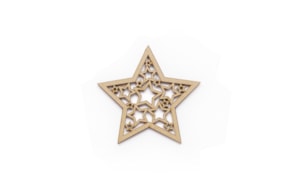 SET 6 STARS 10.5X10X0.25CM MDF