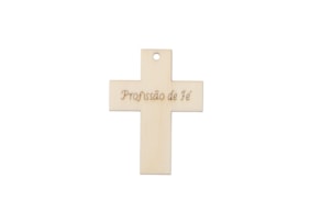 SET 12 CROSSES 6x4.5x0.3CM "PROFISSAO DE FE" POPLAR WOOD