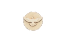 SET 6 HOLLY SPIRIT PLATES 8x8x03CM POPLAR WOOD