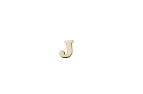 SET 12 LETTERS  J 1.7x1.5x0.4CM POPLAR WOOD