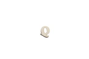 SET 12 LETTERS  Q 1.7x1.5x0.4CM  POPLAR WOOD