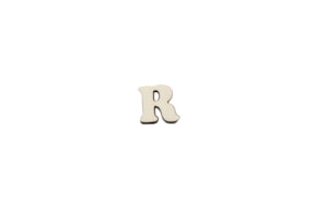 SET 12 LETTERS  R 1.7x1.5x0.4CM  POPLAR WOOD
