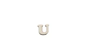 SET 12 LETTERS  U 1.7x1.5x0.4CM  POPLAR WOOD