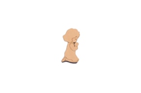 SET 12 PRAYING GIRLS 2.2X4X0.3CM MDF