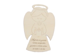 SET 6 PRAYING ANGELS  9,3X14X0.3CM POPLAR WOOD