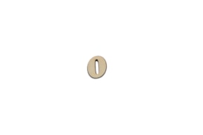 SET 12 NUMBERS  0  1.3X1.5X0.4CM POPLAR WOOD