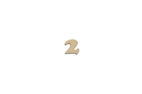 SET 12 NUMBERS  2  1.4X1.5X0.4CM POPLAR WOOD