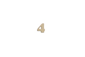 SET 12 NUMBERS  4  1.3X1.5X0.4CM POPLAR WOOD