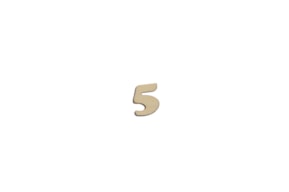 SET 12 NUMBERS  5  1.3X1.5X0.4CM POPLAR WOOD