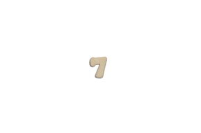 SET 12 NUMBERS  7  1.3X1.5X0.4CM POPLAR WOOD