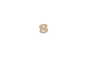 SET 12 NUMBERS  8  1.4X1.5X0.4CM POPLAR WOOD