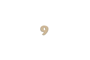 SET 12 NUMBERS  9  1.3X1.5X0.4CM POPLAR WOOD